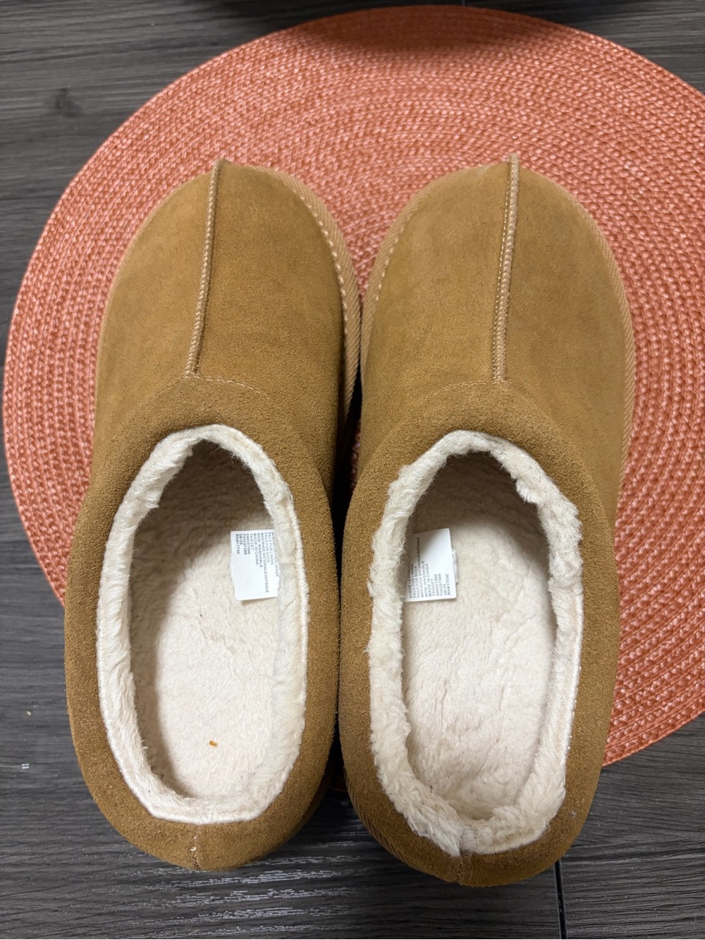 Target Tan Slip-On Plush-Lined Slippers